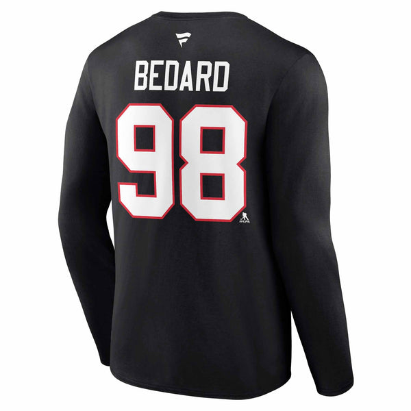 Chicago Blackhawks Connor Bedard Black Long Sleeve Player T-Shirt