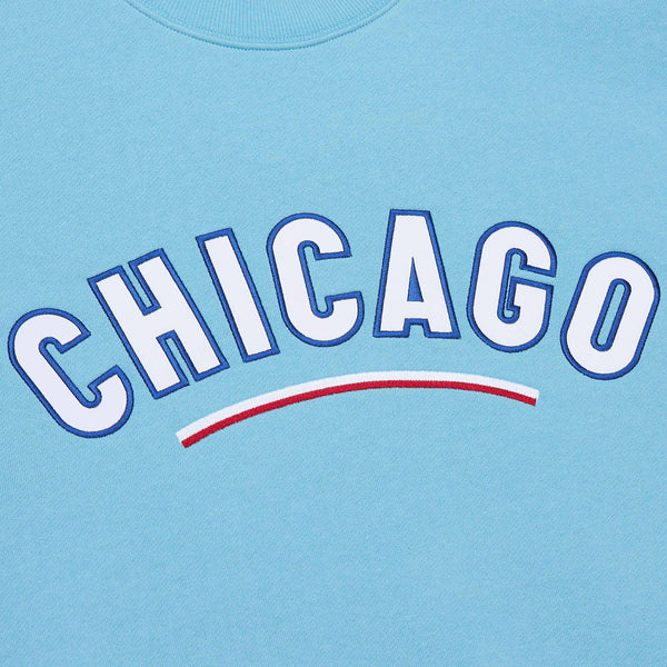 Chicago Cubs Baby Blue Vintage Playoff Win 2.0 Crew Sweatshirt