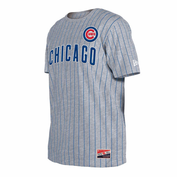 Chicago Cubs Grey Pintsripe T Shirt