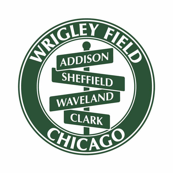 Wrigley Field Street Signs Sticker