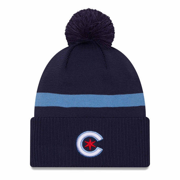 Chicago Cubs City Connect Knit Cap with Pom