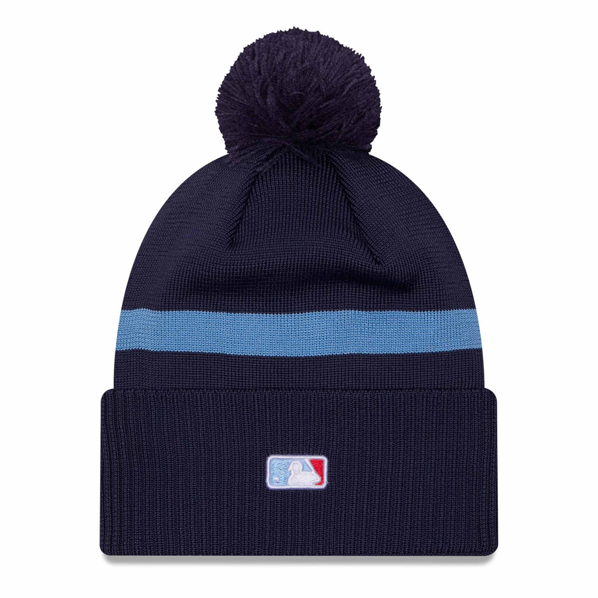 【US限定】ニューエラ MLB Chicago Cubs Pom Knit Blue Stripes US限定】ニューエラ MLB Chicago Cubs Pom Knit Blue Stripes