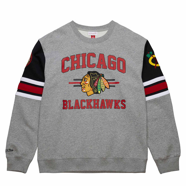 Chicago Blackhawks Mitchell & Ness All Over 4.0 Crewneck Sweatshirt