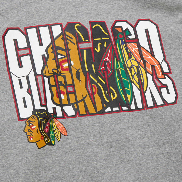 Chicago Blackhawks Mitchell & Ness All Over 4.0 Crewneck Sweatshirt