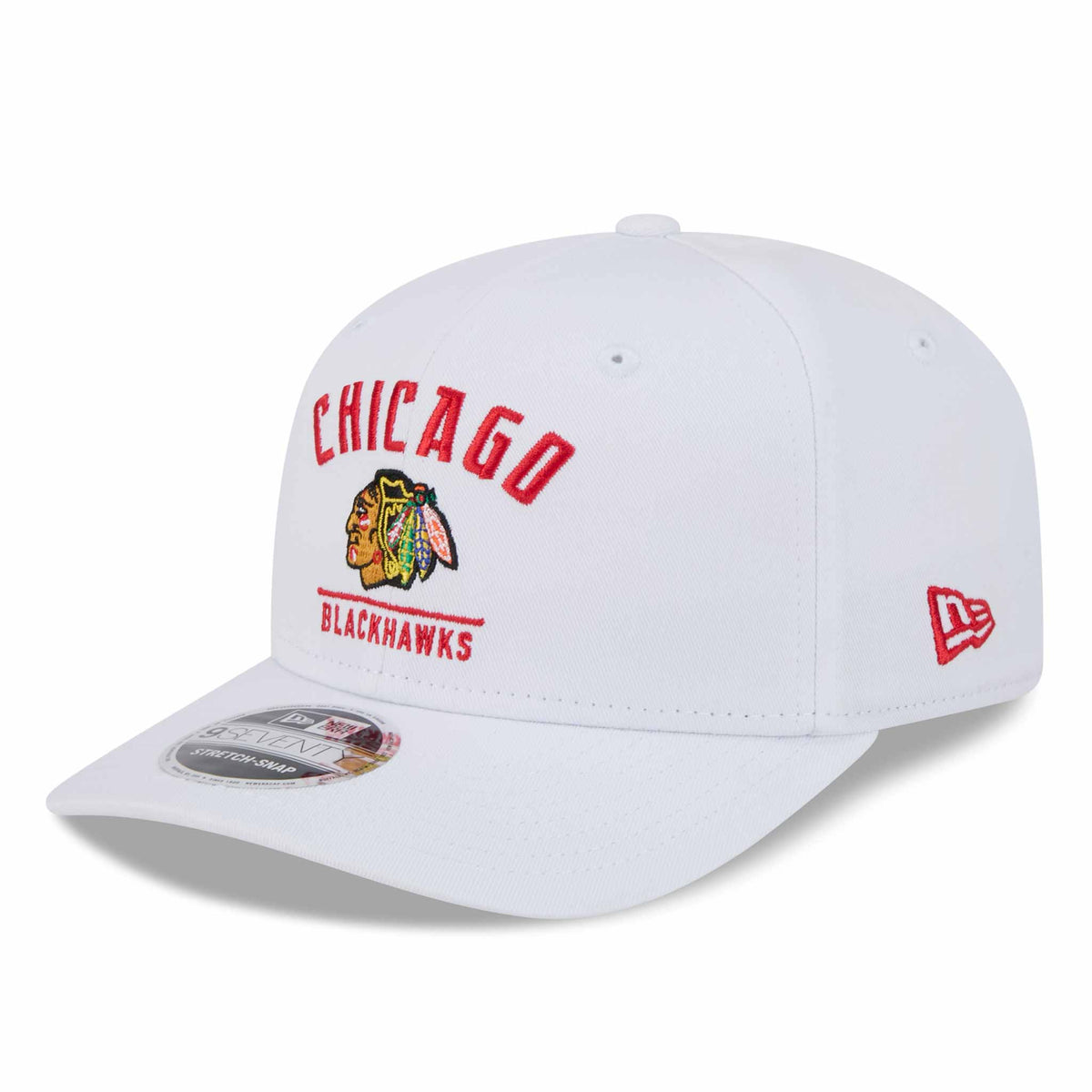 Chicago Blackhawks New Era 9SEVENTY Stretch Snap White Adjustable