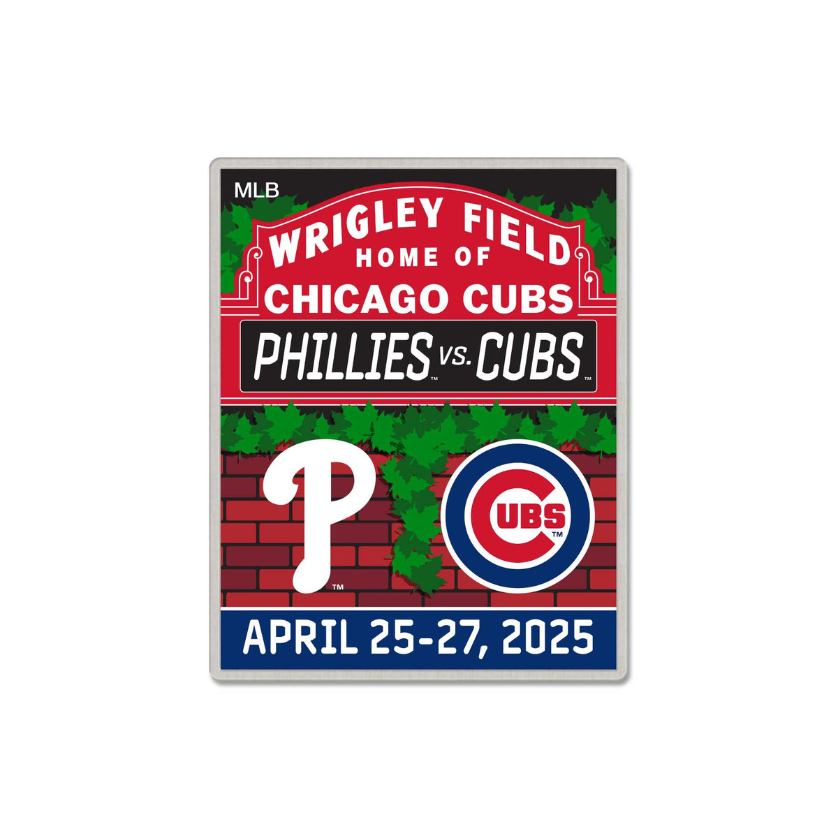 Cubs vs LA ピンバッジ 2025 MLB Chicago Cubs vs. Philadelphia Phillies 2025 Series Pin