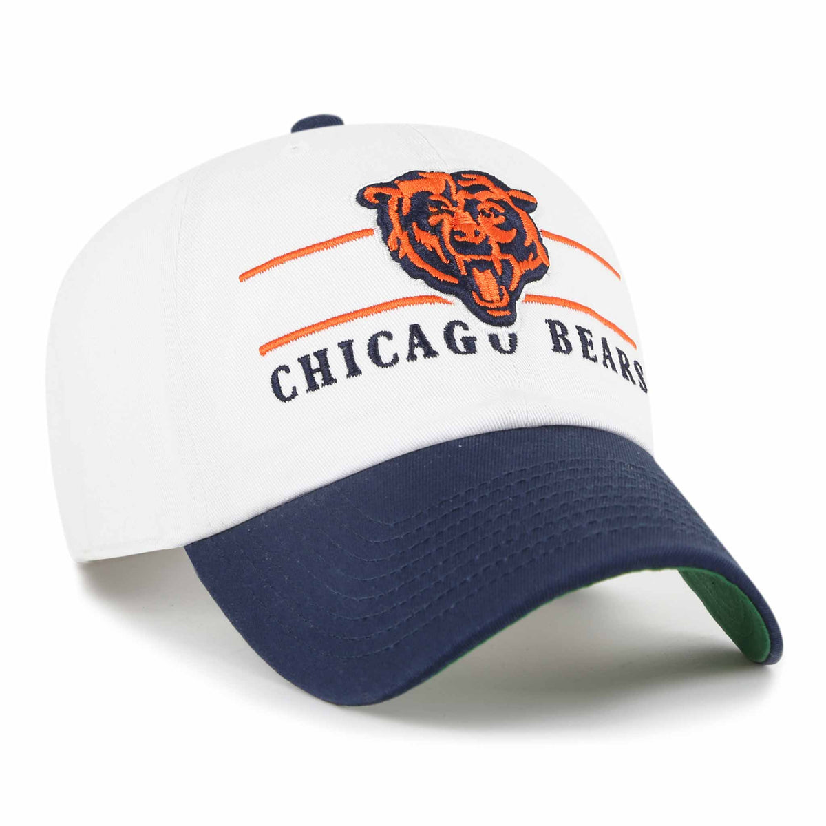 Chicago Bear 47 Brand White Double Header Clean Up Cap