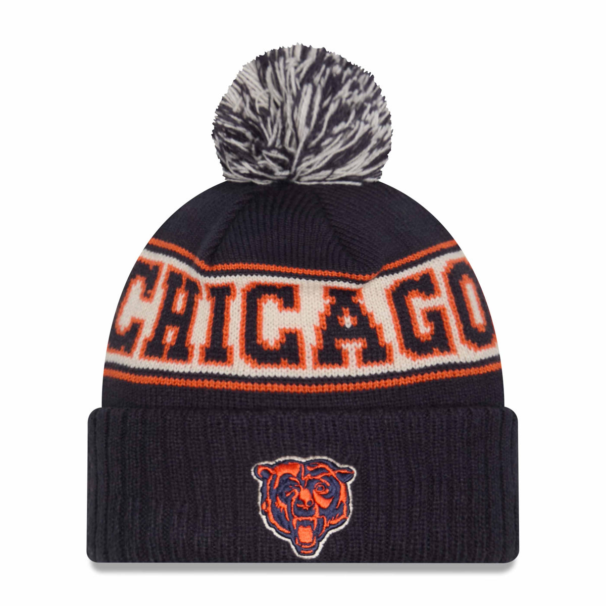 Chicago Bears New Era knit pom hat beanie NEW w/tags RARE NFL OnField Throwback 193648589898_1.jpg main image 2