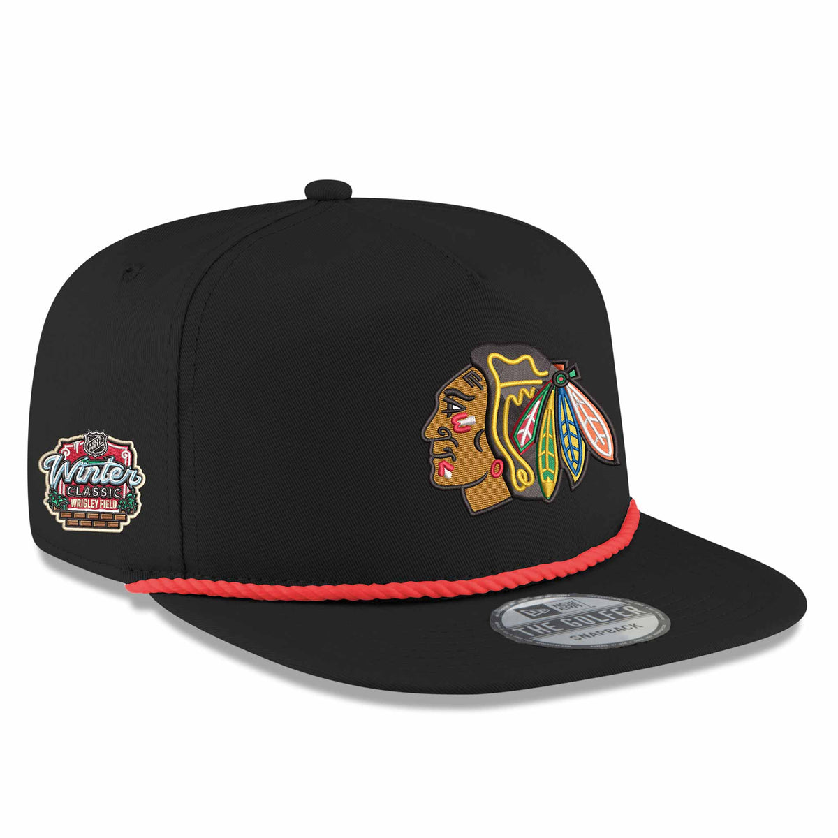 Chicago Blackhawks 2025 Winter Classic New Era Black Rope Golfer
