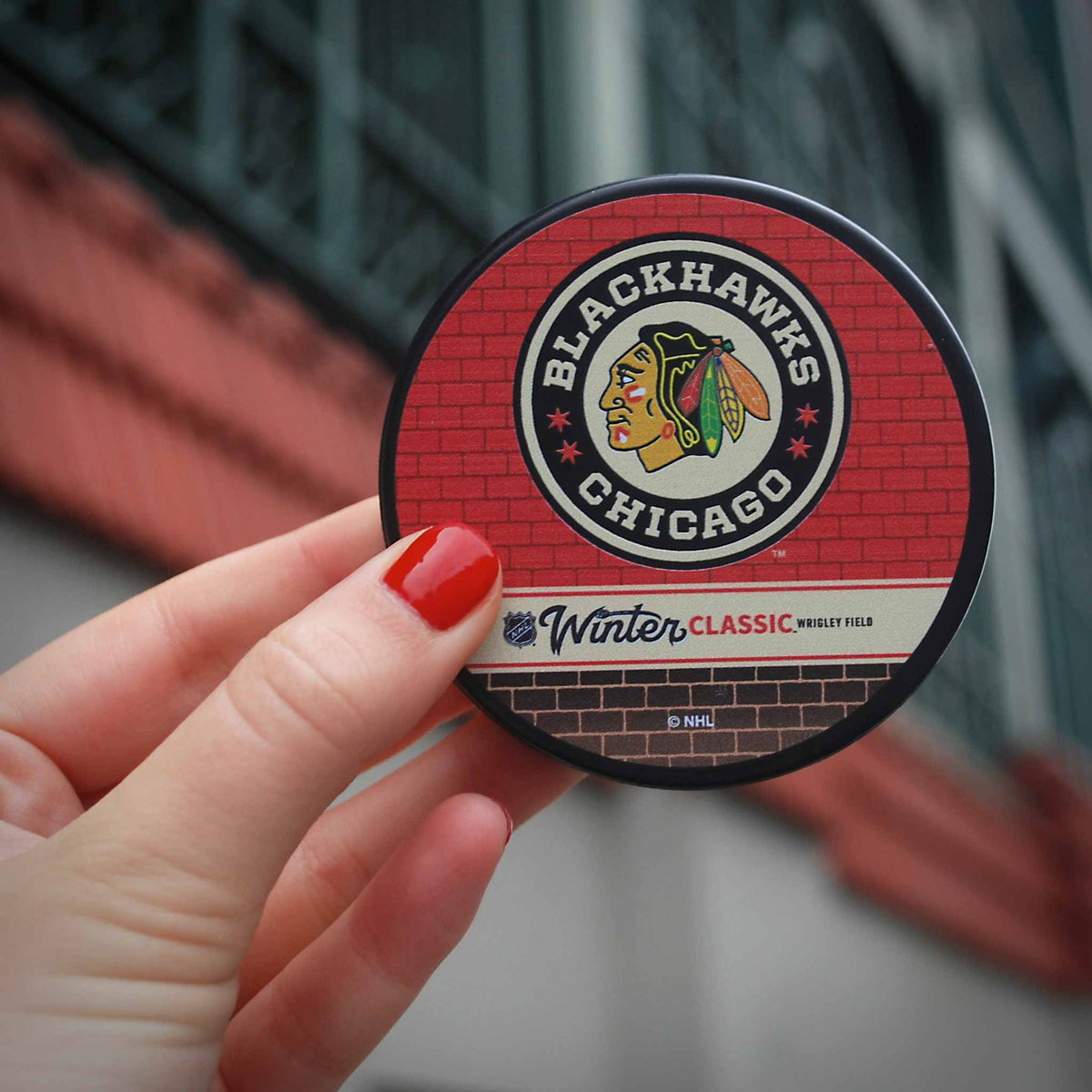 Chicago Blackhawks 2025 Winter Classic Hockey Puck – Wrigleyville