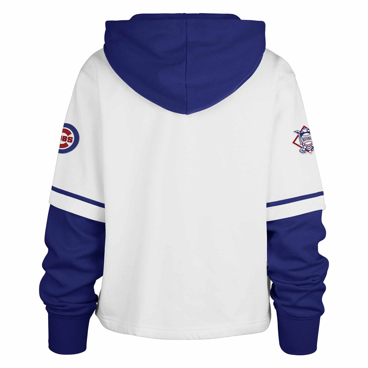 Chicago Cubs 47 Brand Women's White Trifecta Cropped Hooded