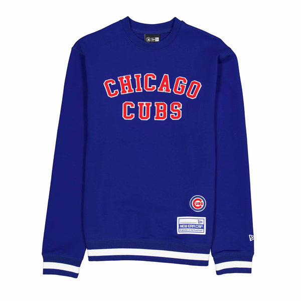 Chicago Cubs New Era Royal Block Stitched Crewneck Sweatshirt