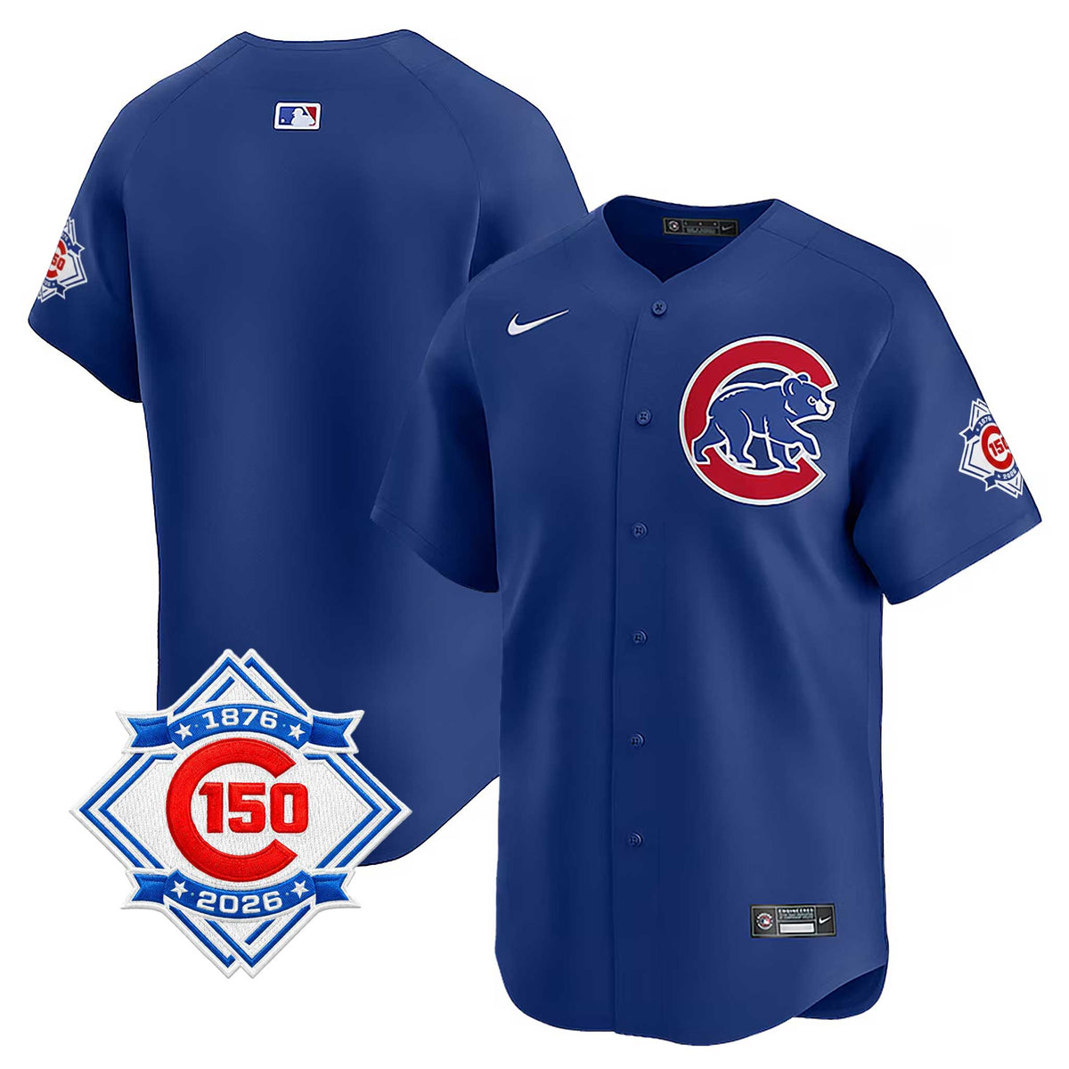Chicago Cubs Nike Alternate Vapor Limited 150th Anniversary Patch