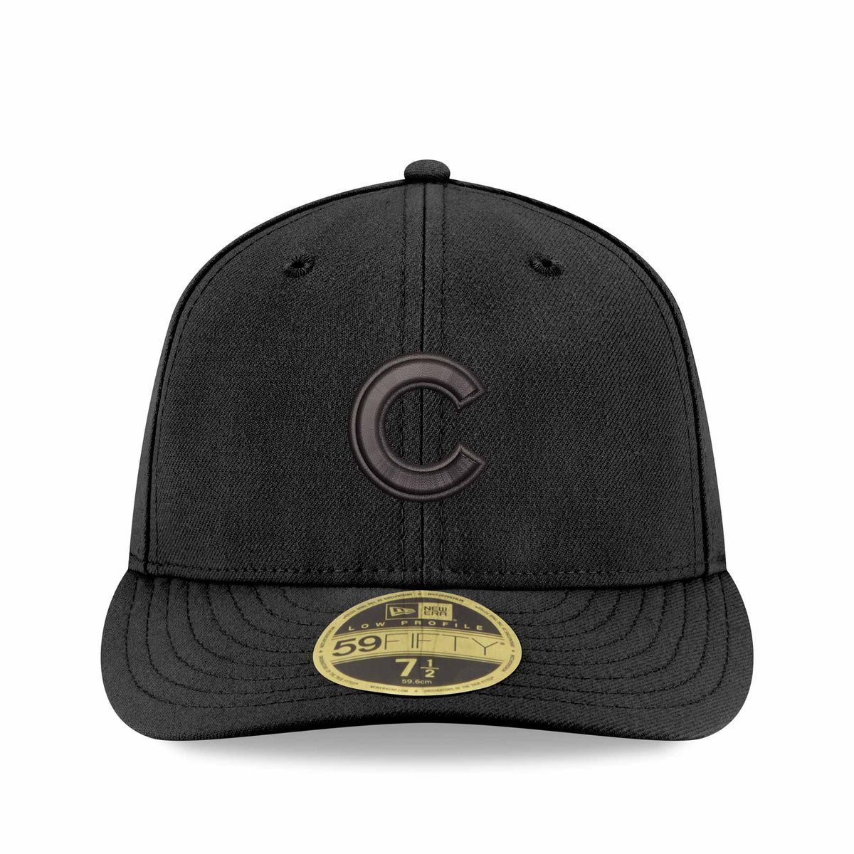Cubs New Era Home Black Out Low Profile 59FIFTY Fitted Cap