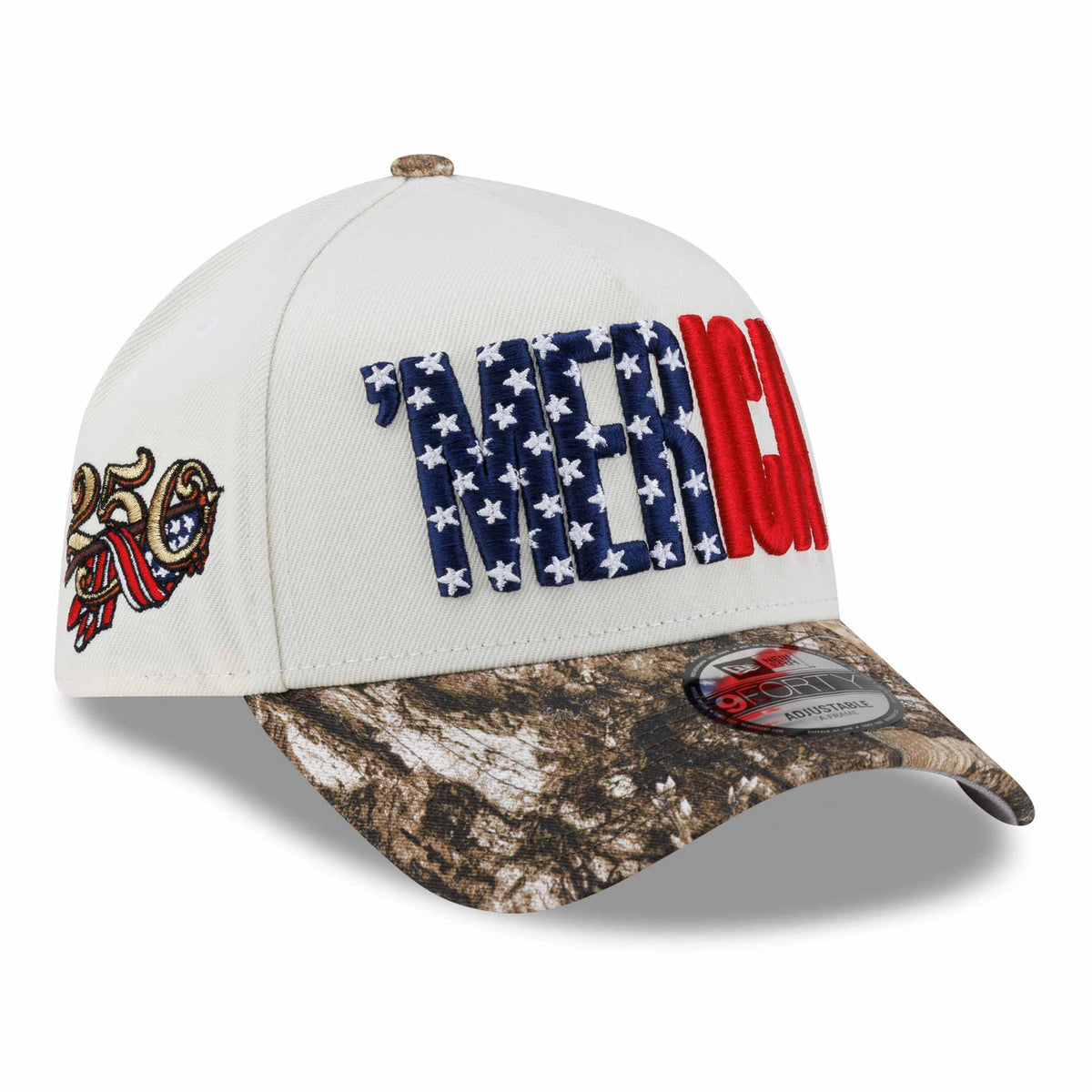 Merica New Era 2026 250th Fourth of July Cream Camo 9FORTY A-Frame