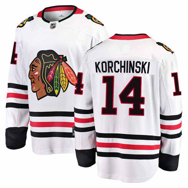 Chicago Blackhawks Kevin Korchinski Road Breakaway Jersey w/ Authentic Lettering