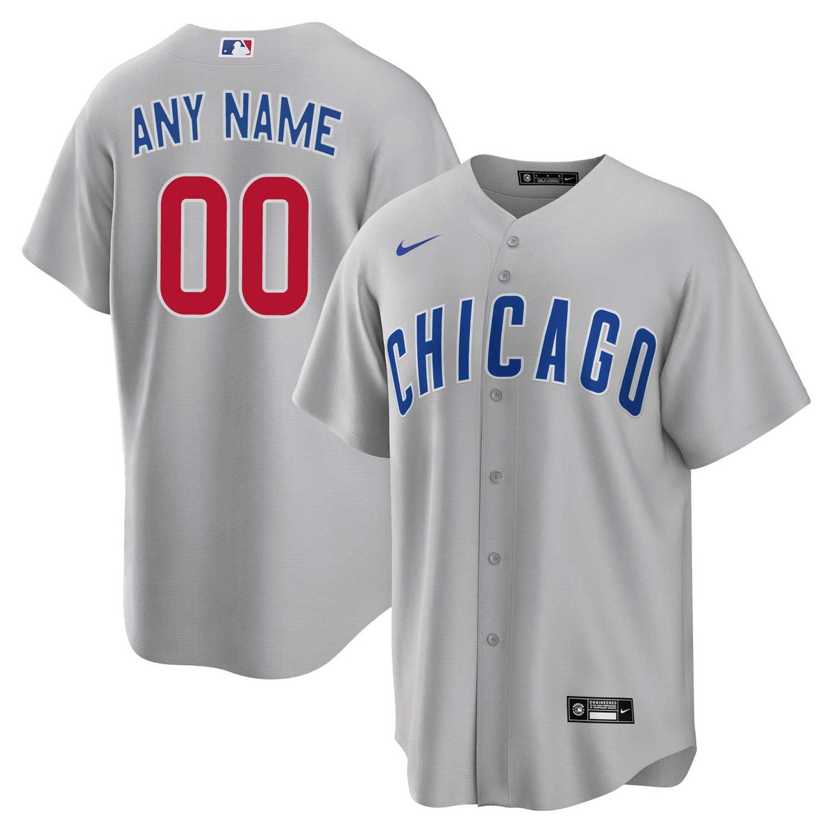 Chicago Cubs Customized Nike Road Replica Jersey with Authentic