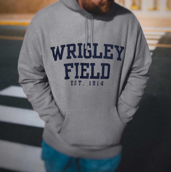 Wrigley Field Est. 1914 Grey Core Hooded Sweatshirt