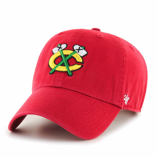 Chicago Blackhawks Red Tomahawk Clean up Adjustable Cap