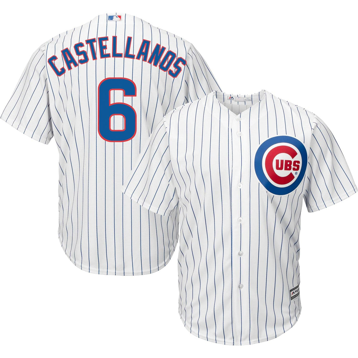 Youth Majestic Chicago Cubs Customized Replica White Home Cool