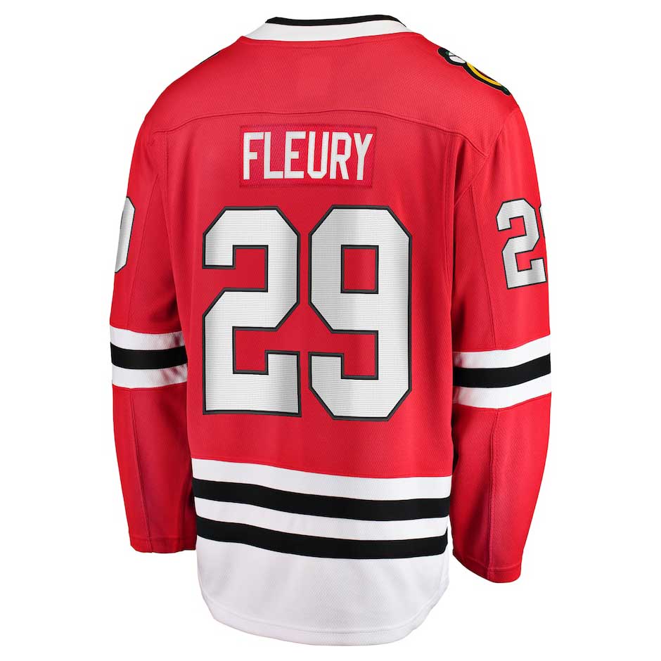 YOUTH-L/XL MARC-ANDRE FLEURY CHICAGO BLACKHAWKS PREMIER BREAKAWAY HOCKEY  JERSEY