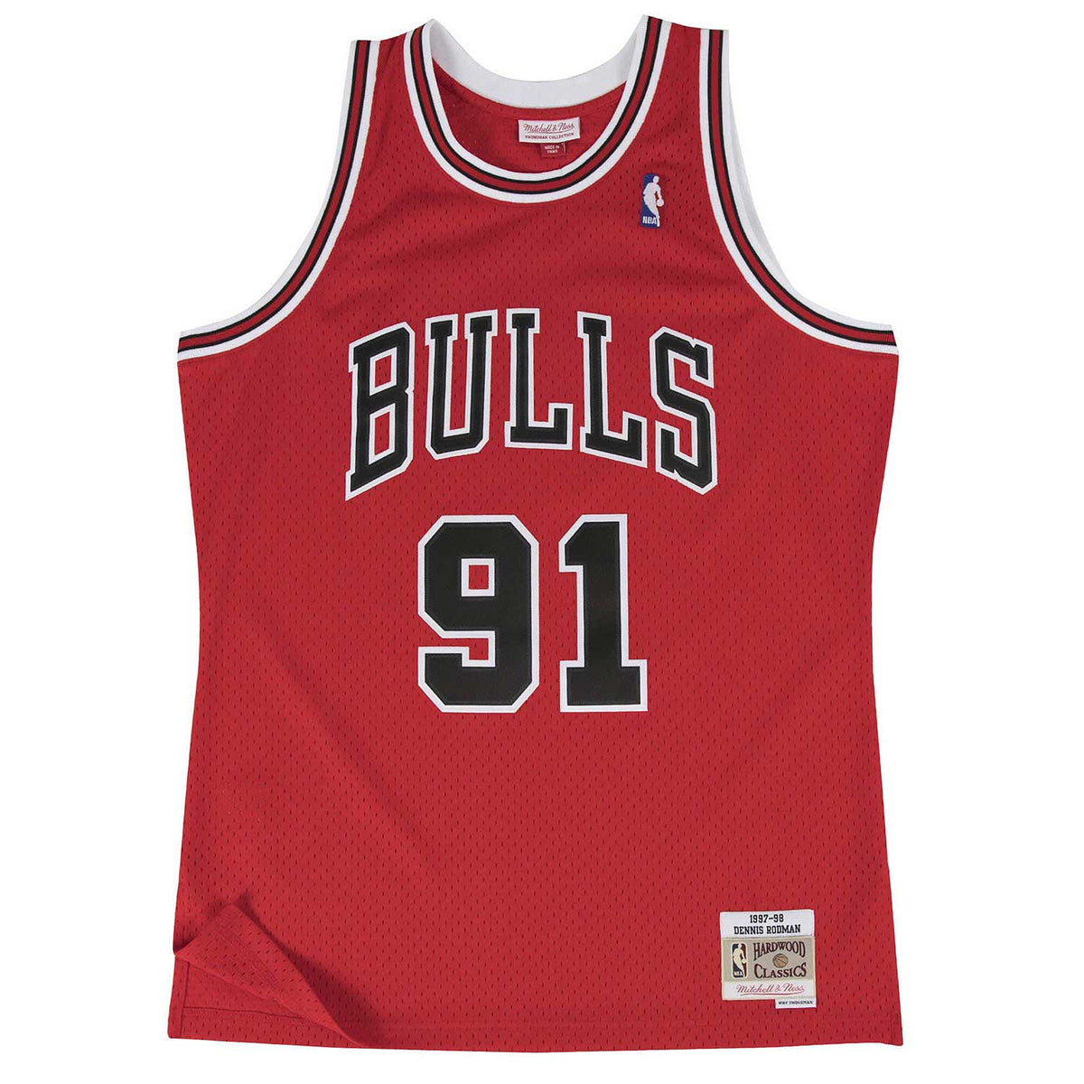 DENNIS RODMAN CHICAGO BULLS Jersey NBA BOYS/YOUTH MITCHEL & NESS WHITE
