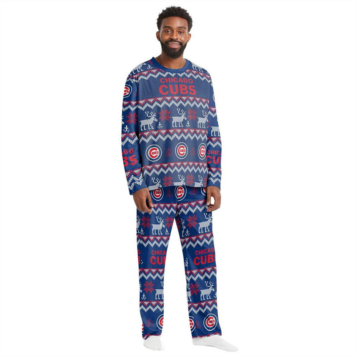 Christmas Pajamas Chicago Cubs Pajamas Youth Chicago Cubs Men's