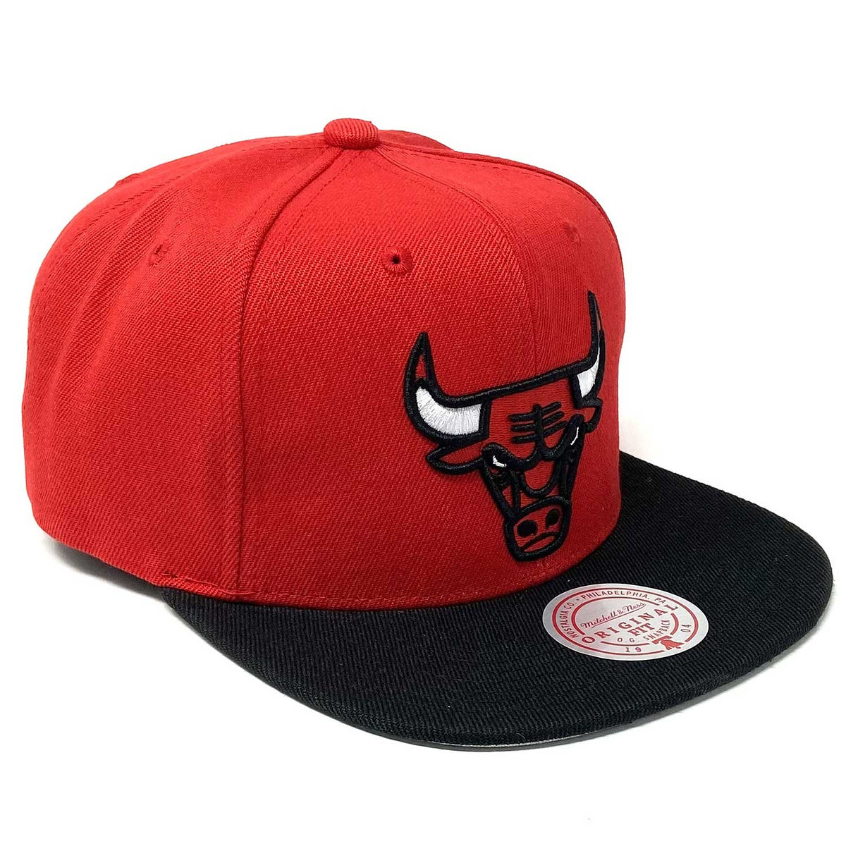 Mitchell & Ness Chicago Bulls Snapback Hat Cap Red/Grey Bottom