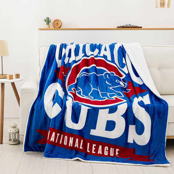Chicago Cubs Silk Touch Sherpa 60X70 Throw Blanket