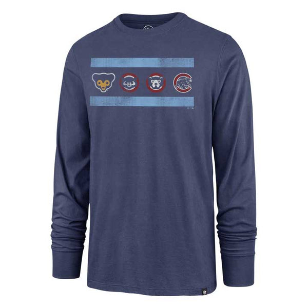 Chicago Cubs Vintage City Flag Franklin Long Sleeve T-Shirt