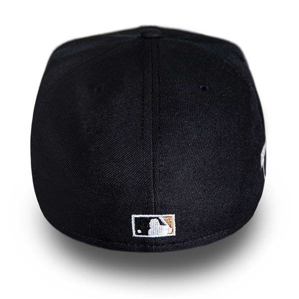Chicago Cubs Black & Peach Bullseye 59FIFTY Fitted Cap