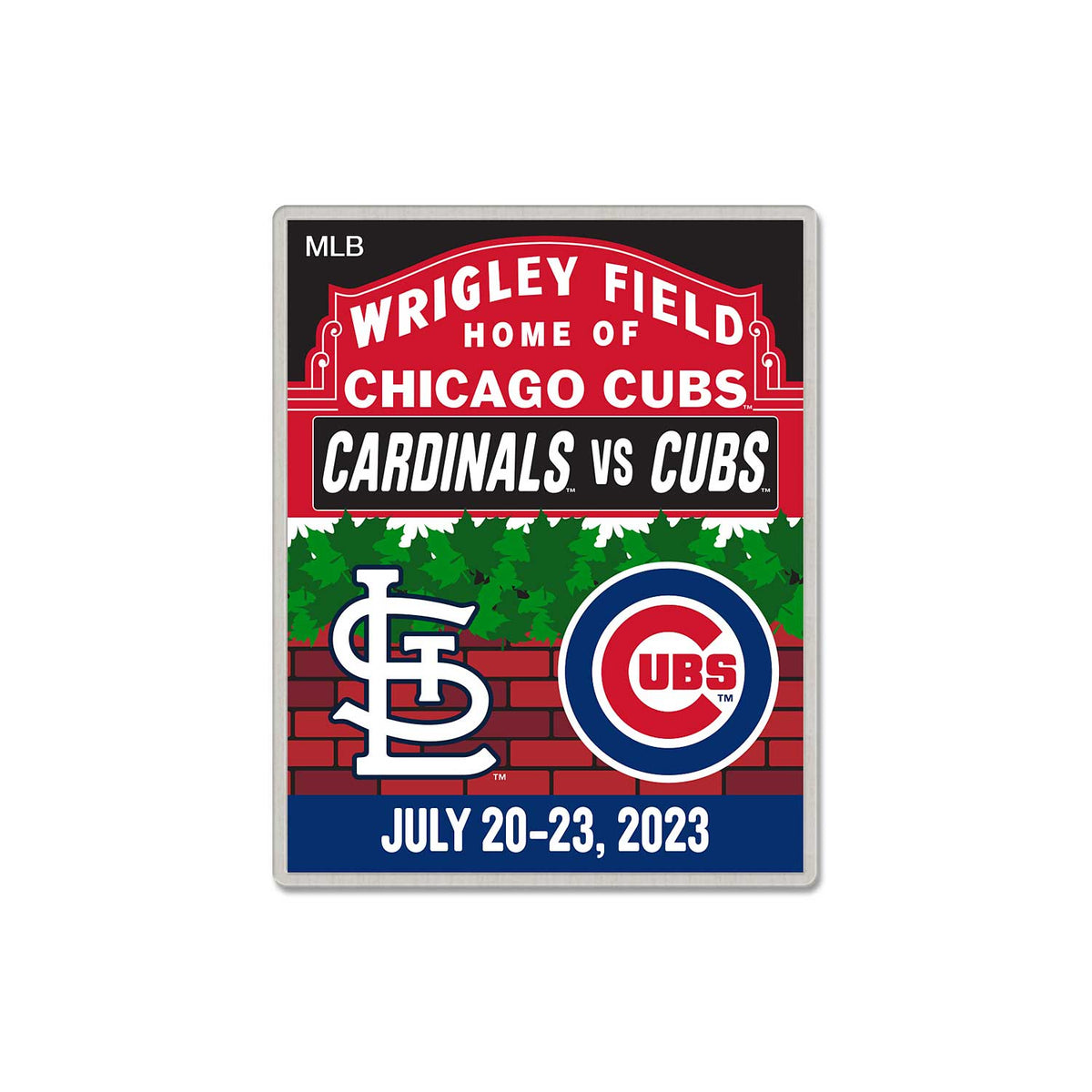 Chicago Cubs Vs. Cardinals 2023 Series Souvenir Pin Wrigleyville Sports