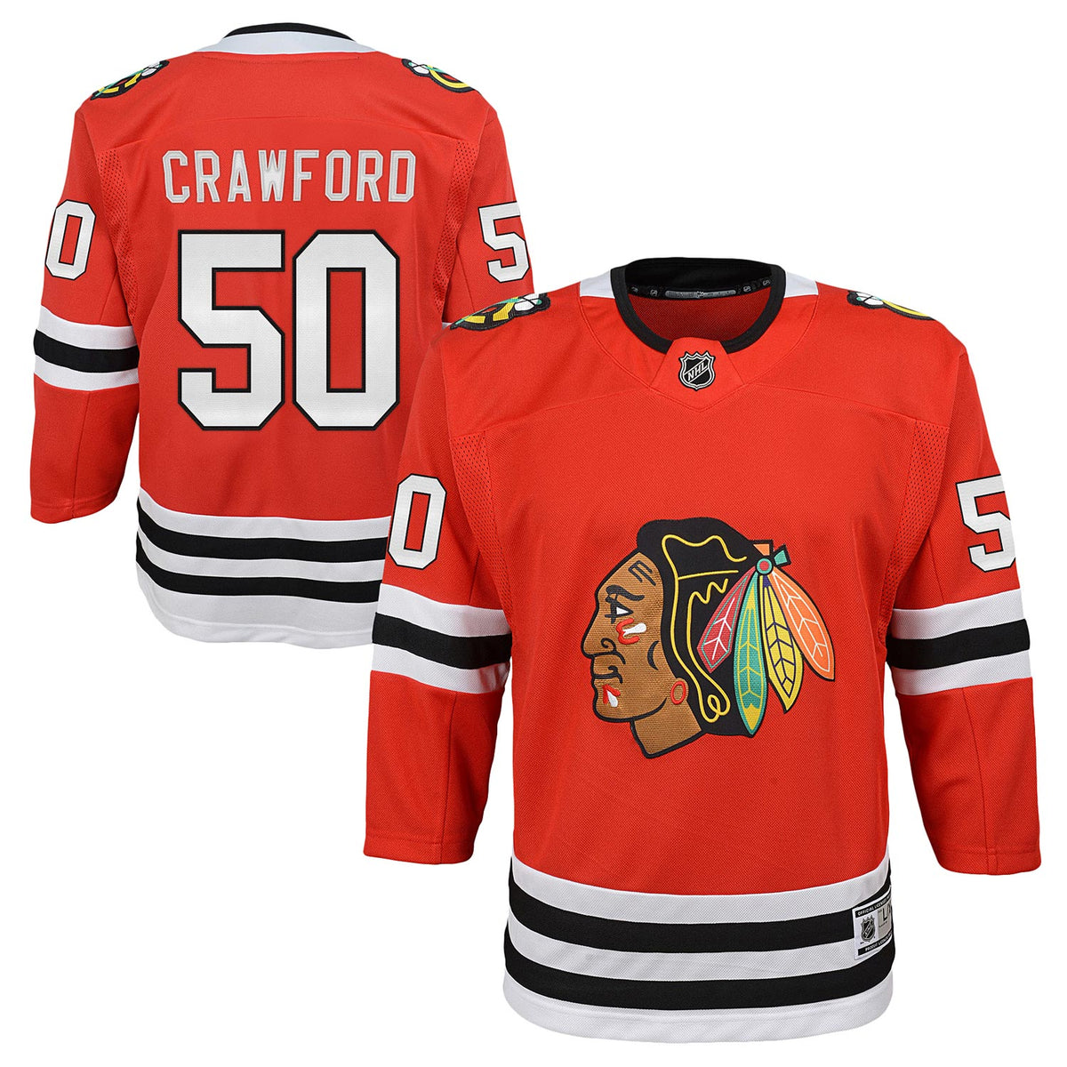 Chicago Blackhawks 3rd BLACK Reebok Premier YOUTH Jersey - Hockey