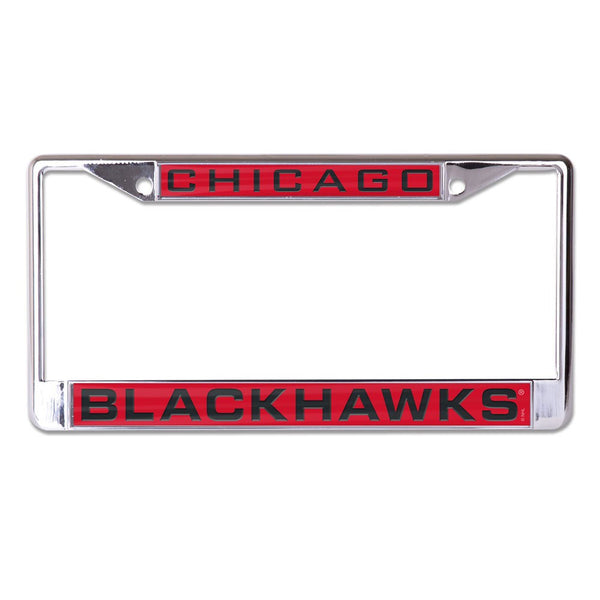 Chicago Blackhawks Inlaid Metal License Plate Frame