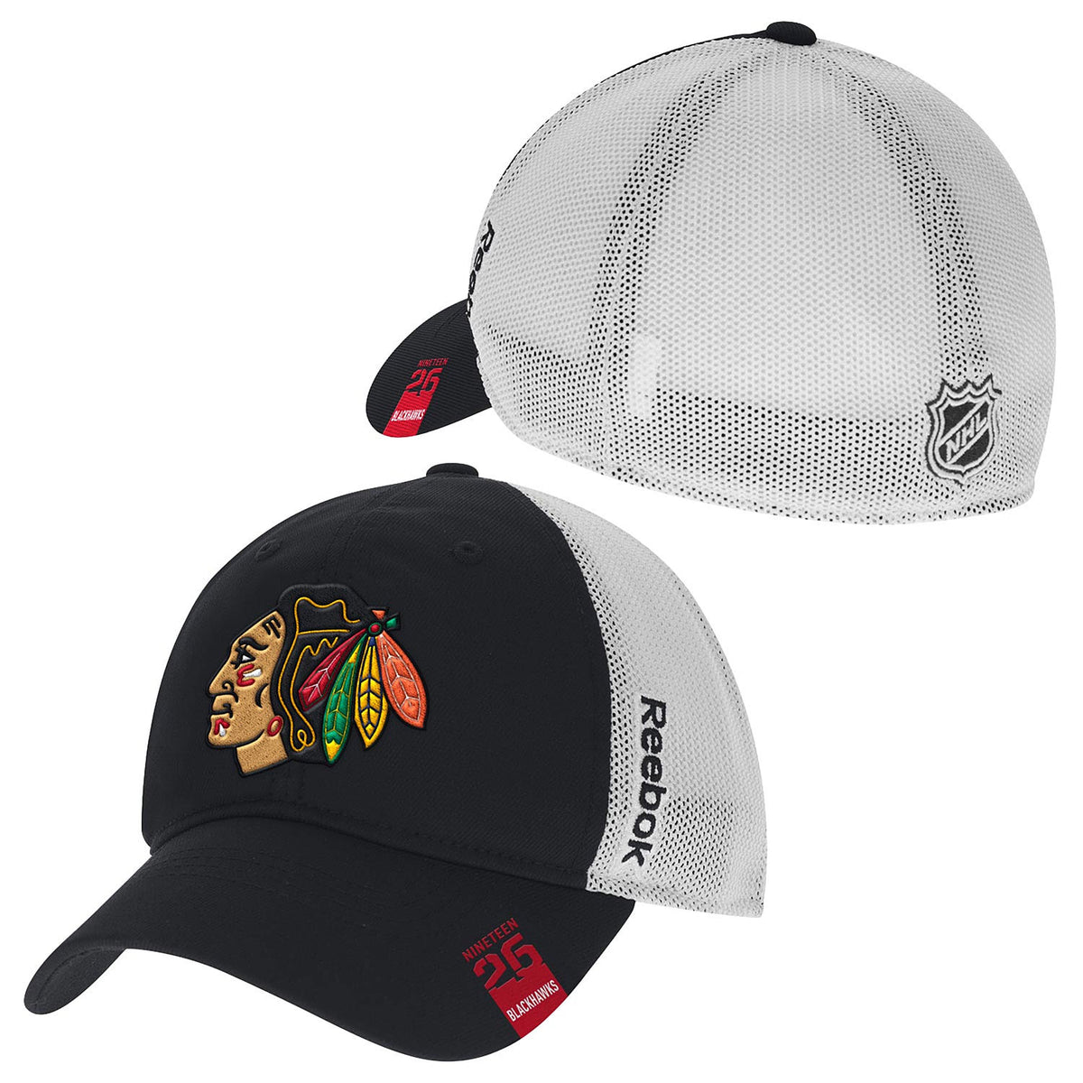 Chicago Blackhawks Reebok Center Ice Locker Room Flex Hat - Black