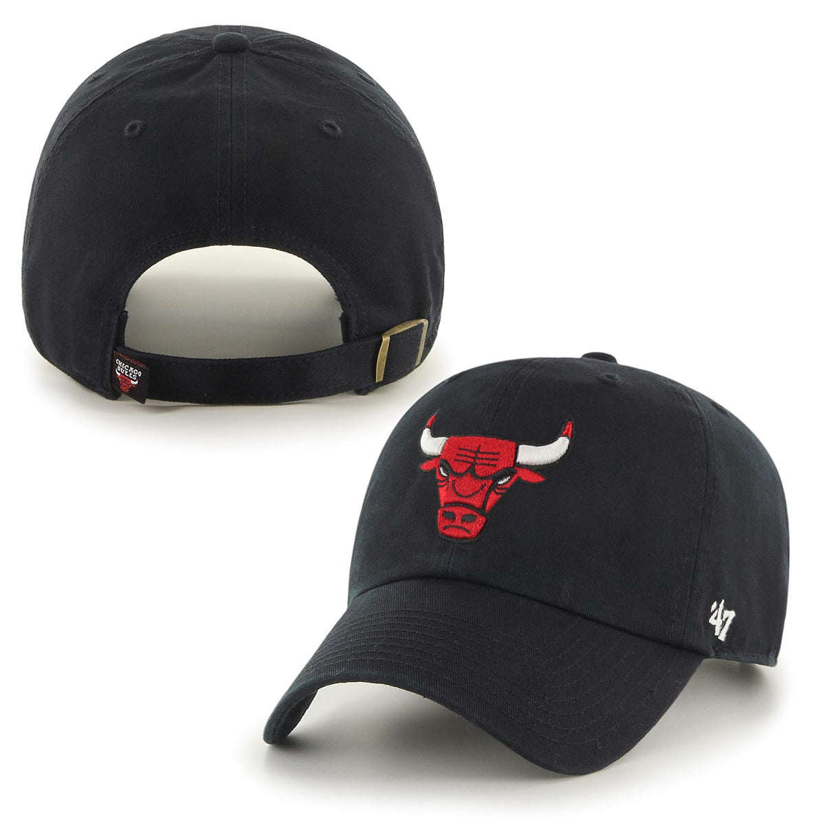 Chicago Bulls Black Cleanup Adjustable Cap – Wrigleyville Sports display picture 2