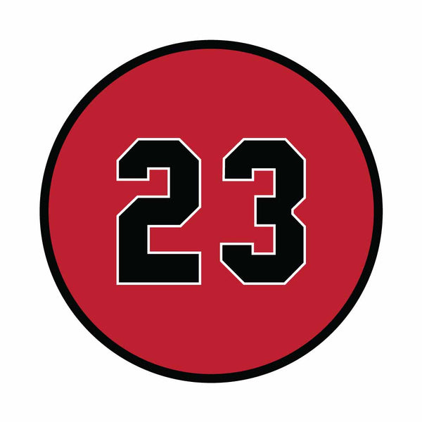 # 23 Black and Red Sticker