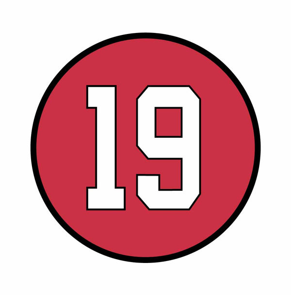 #19 Black Red White Sticker