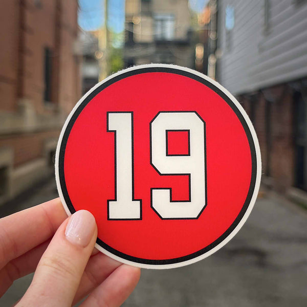 #19 Black Red White Sticker