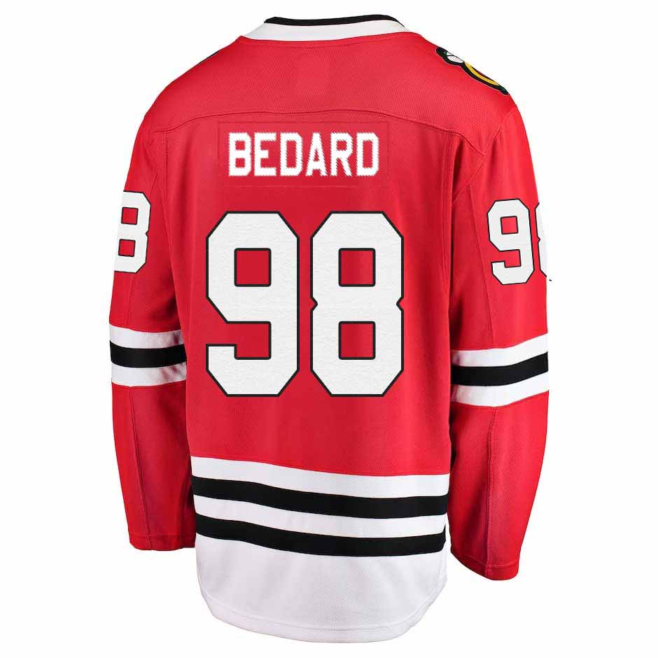 Chicago Blackhawks Connor Bedard Home Breakaway Jersey w/ Authentic Le