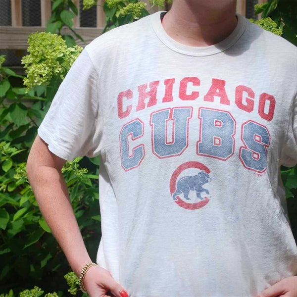 Chicago Cubs White Wash Stadium Scrum T-Shirt