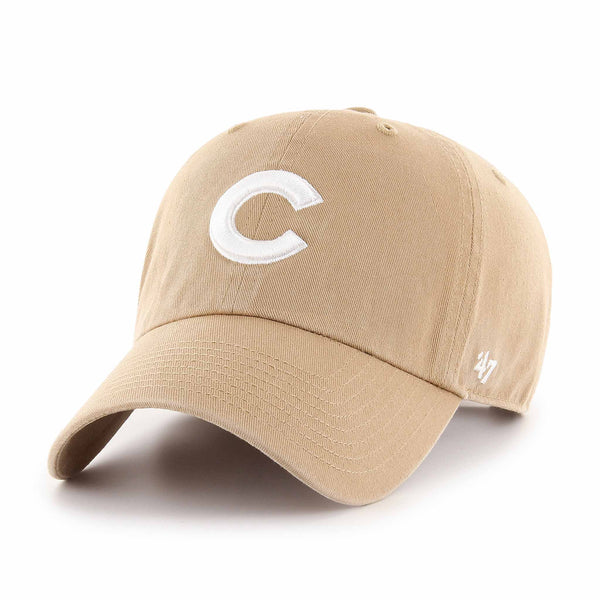 Chicago Cubs Khaki C Clean Up Adjustable Cap