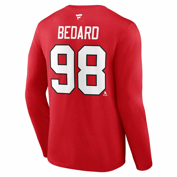Chicago Blackhawks Connor Bedard Red Long Sleeve Player T-Shirt