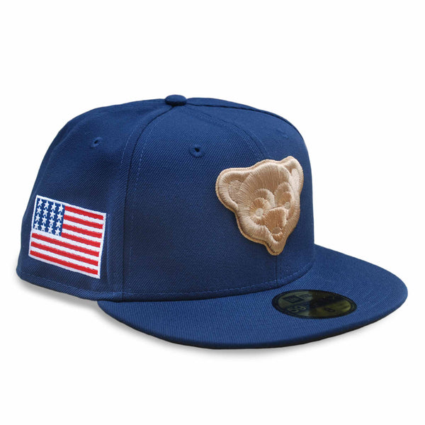 Chicago Cubs Navy 1969 Bear American Flag 5950 Fitted Cap
