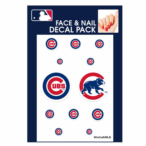 Chicago Cubs Face and Nail Decal Pack