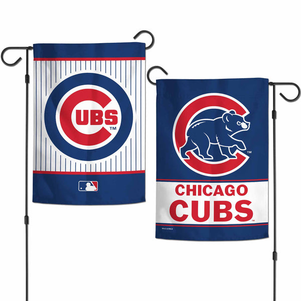 Chicago Cubs Bullseye and Walking Bear Garden Flag