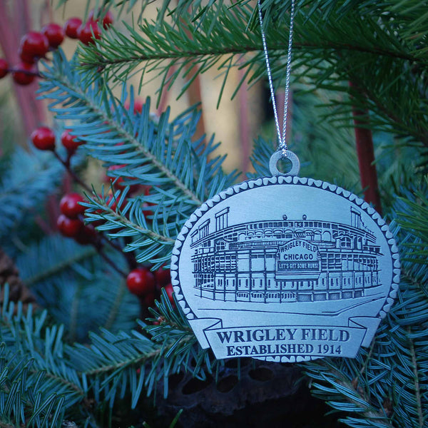 Wrigley Field Pewter Ornament