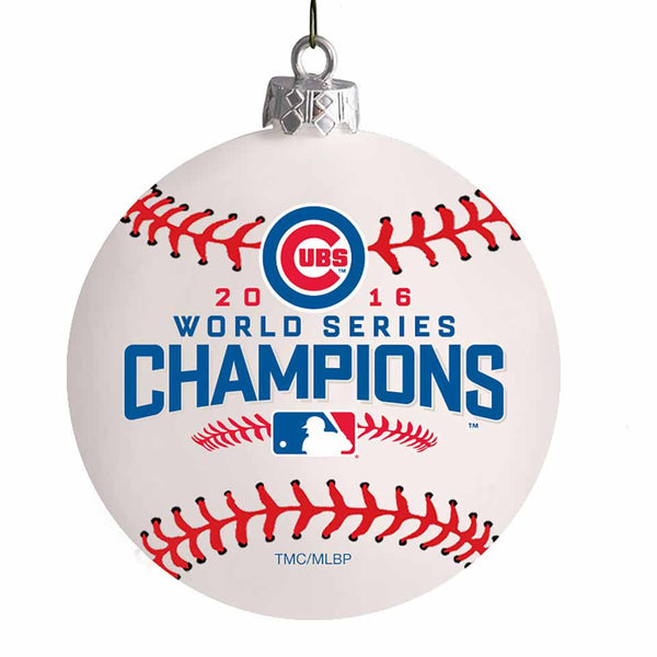 Chicago Cubs 2016 World Series Champions Baseball Christmas Ornament