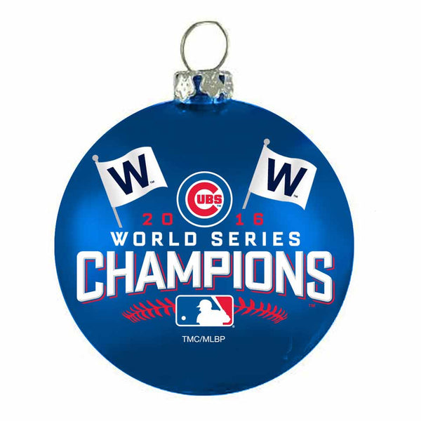 Chicago Cubs 2016 World Series Champions Royal Christmas Ornament