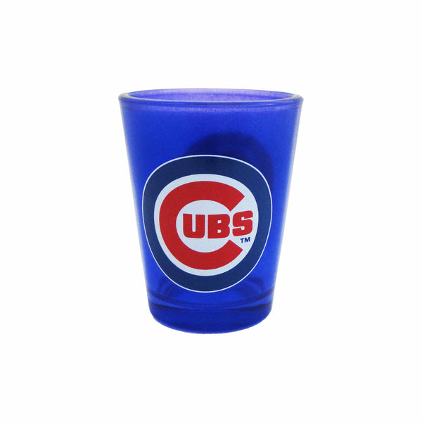 Chicago Cubs Blue Bullseye Shot Glass
